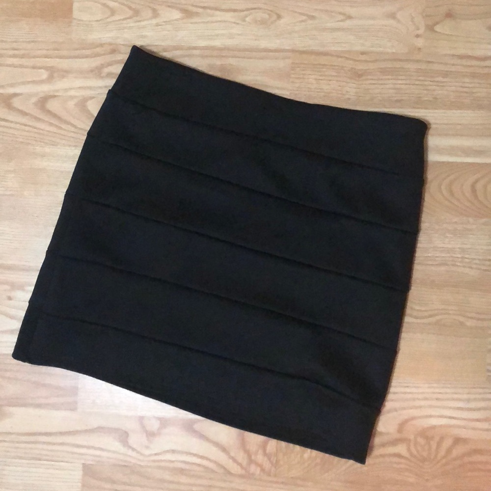 Black mini skirt